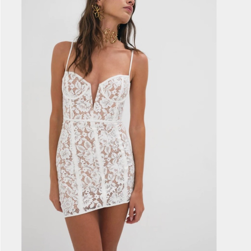 For love of Lemons, size XS, never worn with tags, white lace overlay